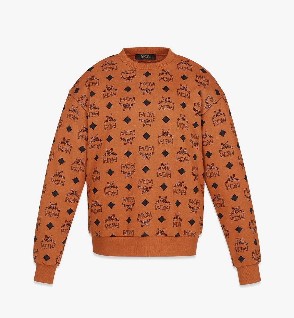 Maxi Monogram Print Sweatshirt in Organic Cotton 1 Maxi Monogram Print Sweatshirt in Organic Cotton 1